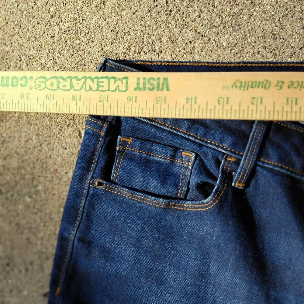Old Navy Kicker Bootcut Jeans Womens 14 Short Blue Denim Mid Rise Stretch